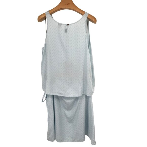 Patagonia Women's Blue 2 pc set Sleeveless top june lake wrap skirt size large - Picture 8 of 12